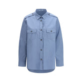 Blue Cotton Dress Shirt