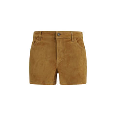 Beige Camel Hair Bermuda Shorts