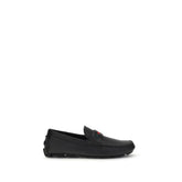 Black Calf Leather Bos Taurus Slip-On Loafers