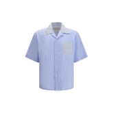 Blue Cotton Pattern Shirt
