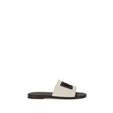 Beige Calf Leather Bos Taurus Sandals