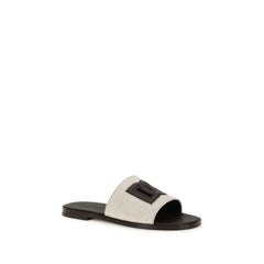 Beige Calf Leather Bos Taurus Sandals