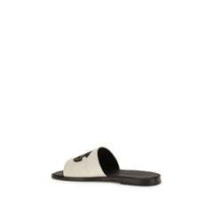 Beige Calf Leather Bos Taurus Sandals