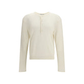 Beige Cotton Long Sleeve T-Shirt
