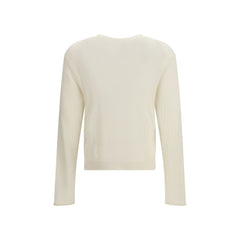 Beige Cotton Long Sleeve T-Shirt