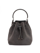 Dark Grey Bon Bon Suede Bucket