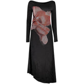 Black Viscose Women Dress