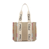 Beige Linen Tote Bag
