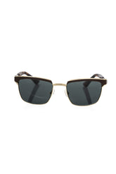 Brown Metallic Fiber Men Sunglass