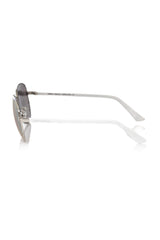 Silver Metallic Fiber Men Sunglass