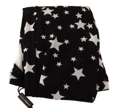 Black White Stars Print Nylon Stockings