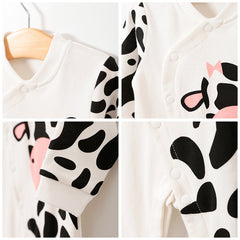 Baby Cartoon Crawling Clothes Cotton Long-sleeved Breasted Romper