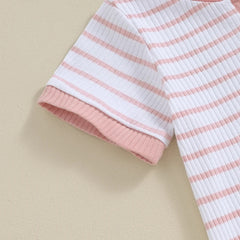 Baby Jumpsuit Short Sleeve Toddler Jumpsuit Romper Shorts Suit