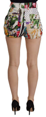 Multicolor High Waist Hot Pants Shorts