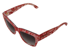Red Lace Acetate Rectangle Shades DG4231F Sunglasses