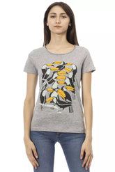 Gray Cotton Women's T-Shirt