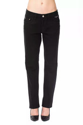 Black Cotton Women's Pants