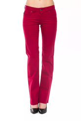Red Cotton Women's Pants