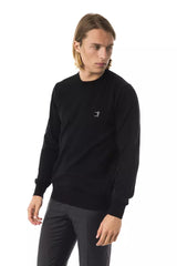 Black Merino Wool Men's Sweater