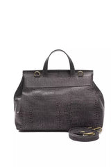 Gray Leather Women Shoulder Bag