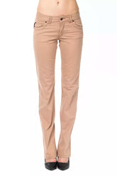 Beige Cotton Women's Jean