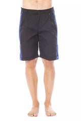 Black Cotton Men's Casual Short
