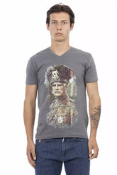 Gray Cotton Men's T-Shirt