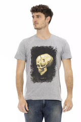 تي شيرت قطن رمادي للرجال