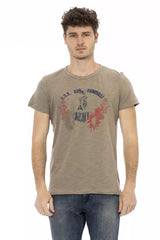 "Green Cotton Men T-Shirt"