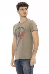 "Green Cotton Men T-Shirt"