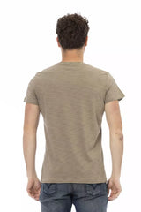 "Green Cotton Men T-Shirt"