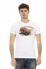 تي شيرت رجالي رجالي قطن أبيض