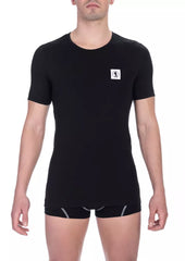 Black Cotton Men T-Shirt Twin Pack