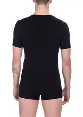 Black Cotton Men T-Shirt Twin Pack