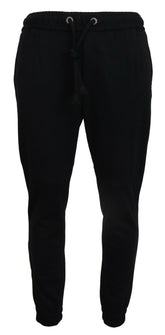 Black Mens Sport Wool Sweatpants Pants