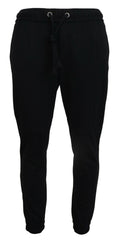 Black Mens Sport Wool Sweatpants Pants