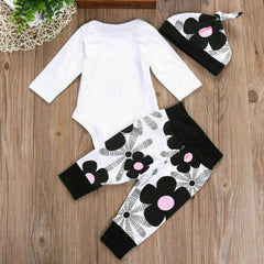 Children's cotton long-sleeved heart-shaped printing three-piece suit