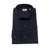 Blue Cotton Men's Slim Shirt