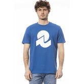 Blue Cotton Men's T-Shirt