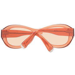 نظارات شمسية بلاستيكية بنية اللون