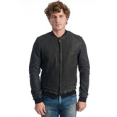Gray Lambskin Men Jacket
