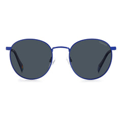 Blue Stainless Steel Sunglasses