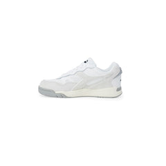 White Artificial Leather Athletic Sneakers
