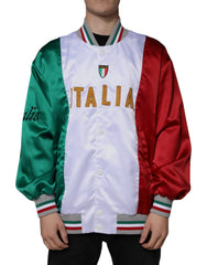 Multicolor Italy Button Down Bomber Jacket