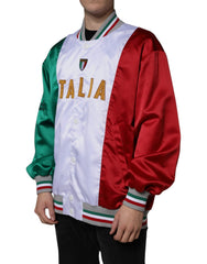 Multicolor Italy Button Down Bomber Jacket