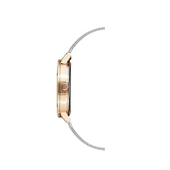 ساعة فضية من الفولاذ المقاوم للصدأ