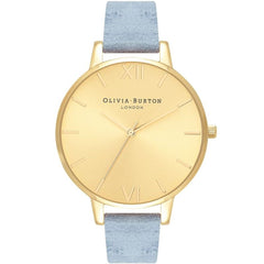 Blue Artificial Leather Dress Watch