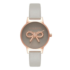 Gray Artificial Leather Dress Watch