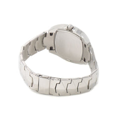 ساعة فضية من الفولاذ المقاوم للصدأ