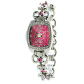 ساعة مع سوار من الفولاذ المقاوم للصدأ باللون الفضي